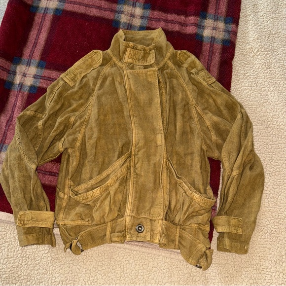 Free People Jayde Safari Military Bomber Jacket - XS - Oversized Fit - Picture 1 of 8
